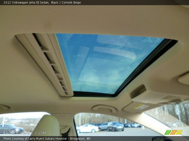 Black / Cornsilk Beige 2012 Volkswagen Jetta SE Sedan