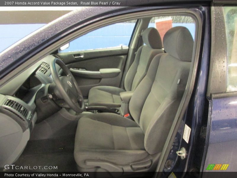 Front Seat of 2007 Accord Value Package Sedan