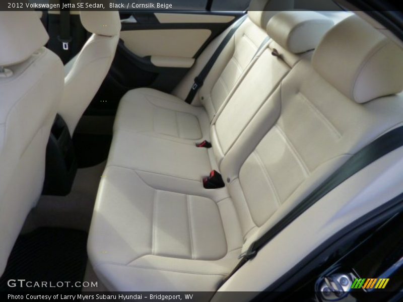 Black / Cornsilk Beige 2012 Volkswagen Jetta SE Sedan