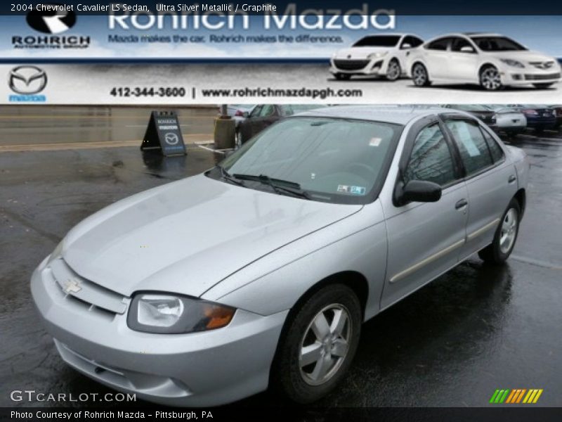 Ultra Silver Metallic / Graphite 2004 Chevrolet Cavalier LS Sedan