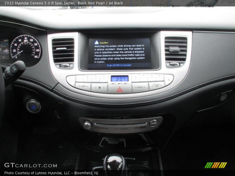 Black Noir Pearl / Jet Black 2012 Hyundai Genesis 5.0 R Spec Sedan