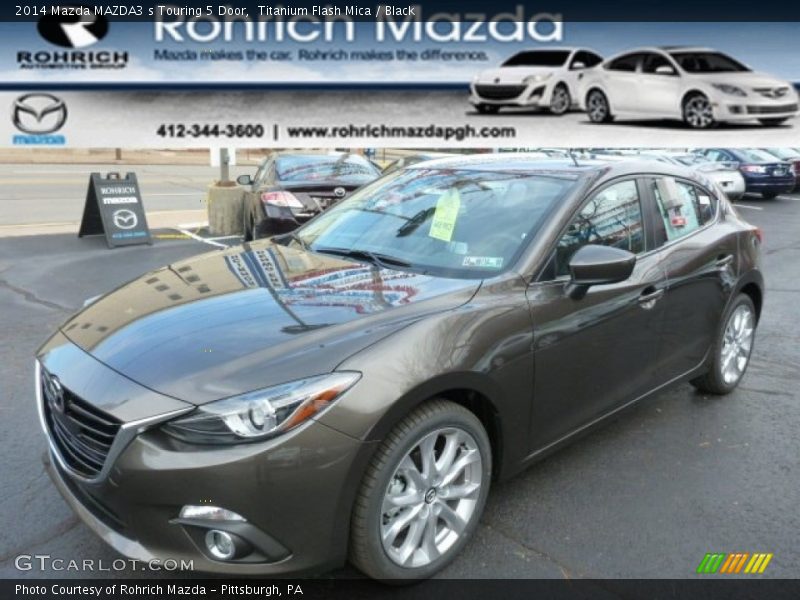 Titanium Flash Mica / Black 2014 Mazda MAZDA3 s Touring 5 Door