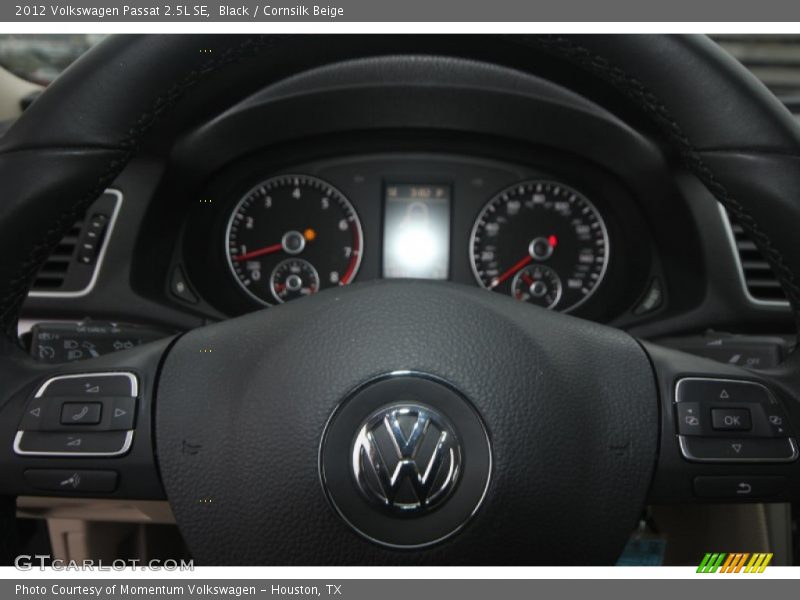 Black / Cornsilk Beige 2012 Volkswagen Passat 2.5L SE