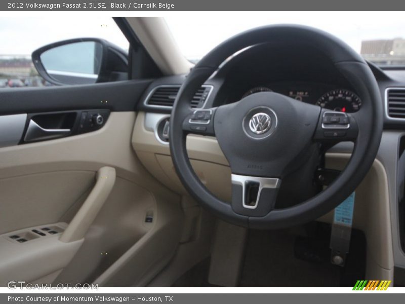 Black / Cornsilk Beige 2012 Volkswagen Passat 2.5L SE