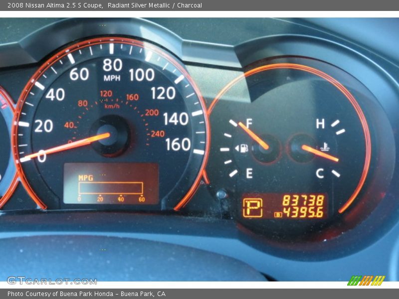 Radiant Silver Metallic / Charcoal 2008 Nissan Altima 2.5 S Coupe