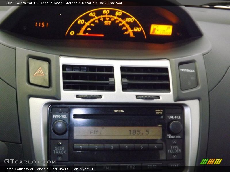 Meteorite Metallic / Dark Charcoal 2009 Toyota Yaris 5 Door Liftback
