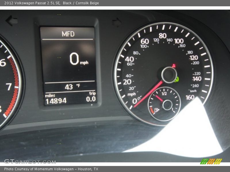 Black / Cornsilk Beige 2012 Volkswagen Passat 2.5L SE