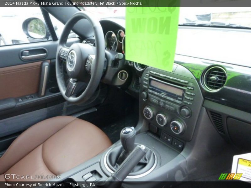Jet Black / Spicy Mocha 2014 Mazda MX-5 Miata Grand Touring Roadster