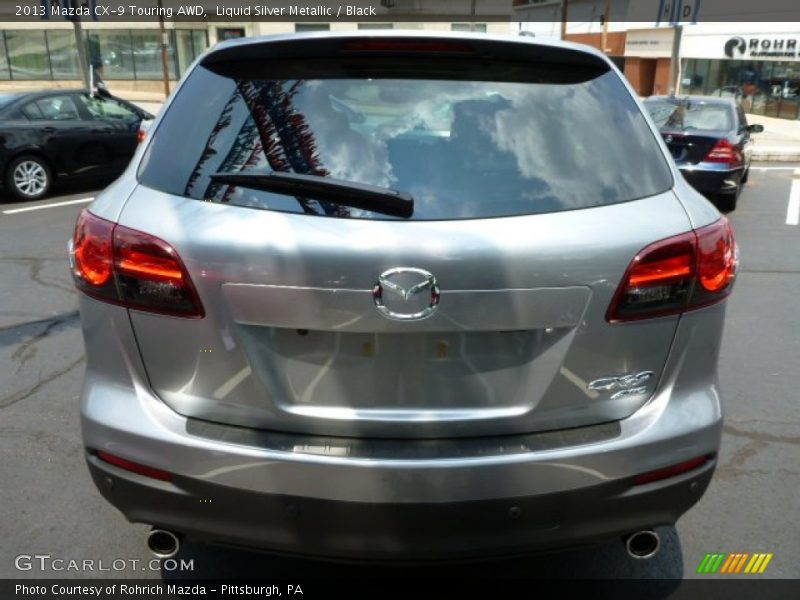 Liquid Silver Metallic / Black 2013 Mazda CX-9 Touring AWD