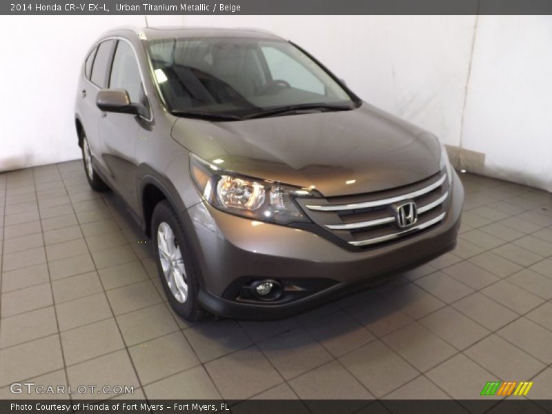 Urban Titanium Metallic / Beige 2014 Honda CR-V EX-L