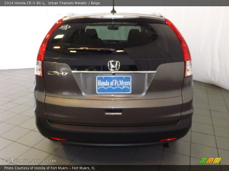 Urban Titanium Metallic / Beige 2014 Honda CR-V EX-L