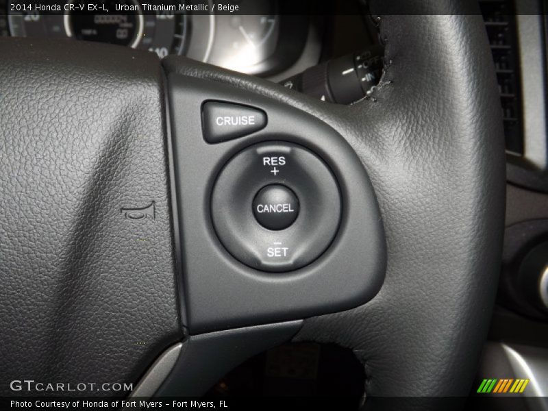 Urban Titanium Metallic / Beige 2014 Honda CR-V EX-L