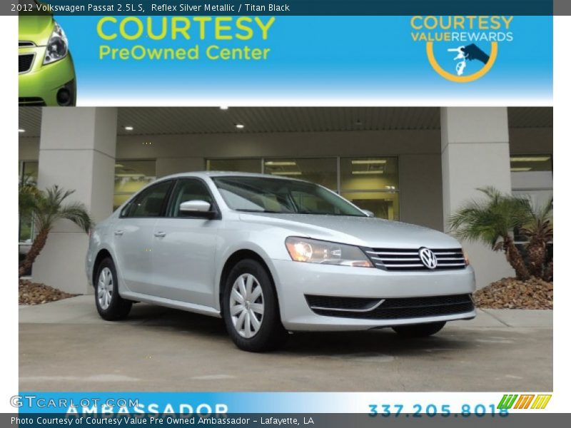 Reflex Silver Metallic / Titan Black 2012 Volkswagen Passat 2.5L S