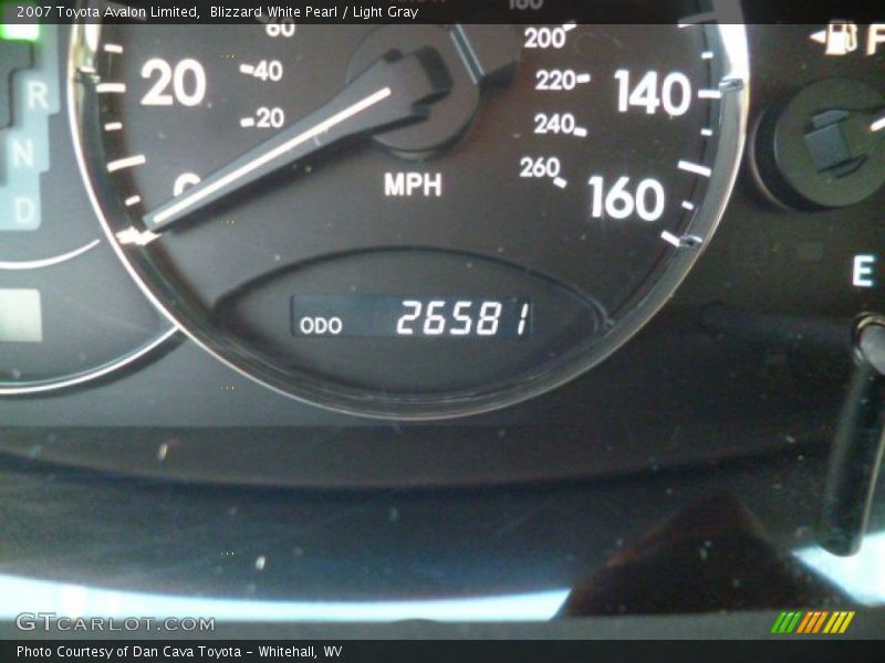 Blizzard White Pearl / Light Gray 2007 Toyota Avalon Limited