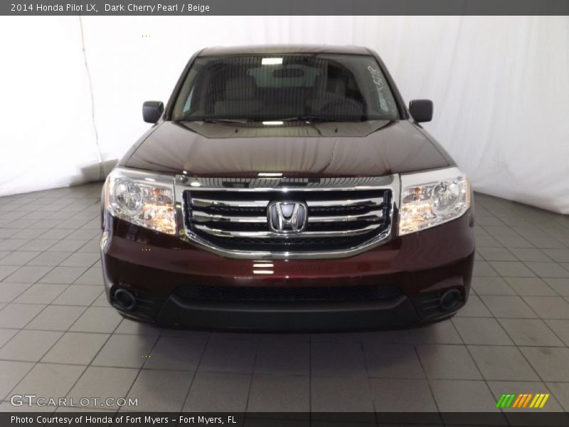 Dark Cherry Pearl / Beige 2014 Honda Pilot LX