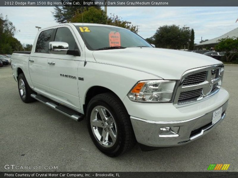 Bright White / Dark Slate Gray/Medium Graystone 2012 Dodge Ram 1500 Big Horn Crew Cab