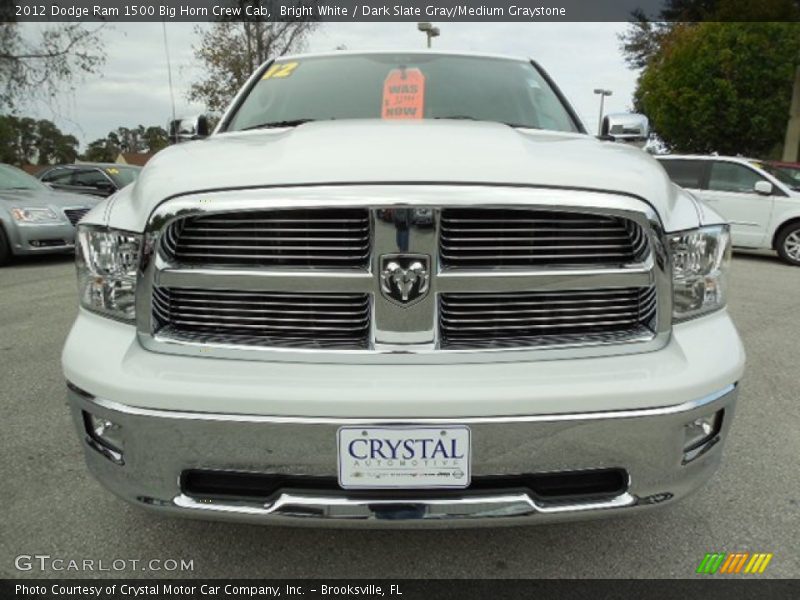 Bright White / Dark Slate Gray/Medium Graystone 2012 Dodge Ram 1500 Big Horn Crew Cab