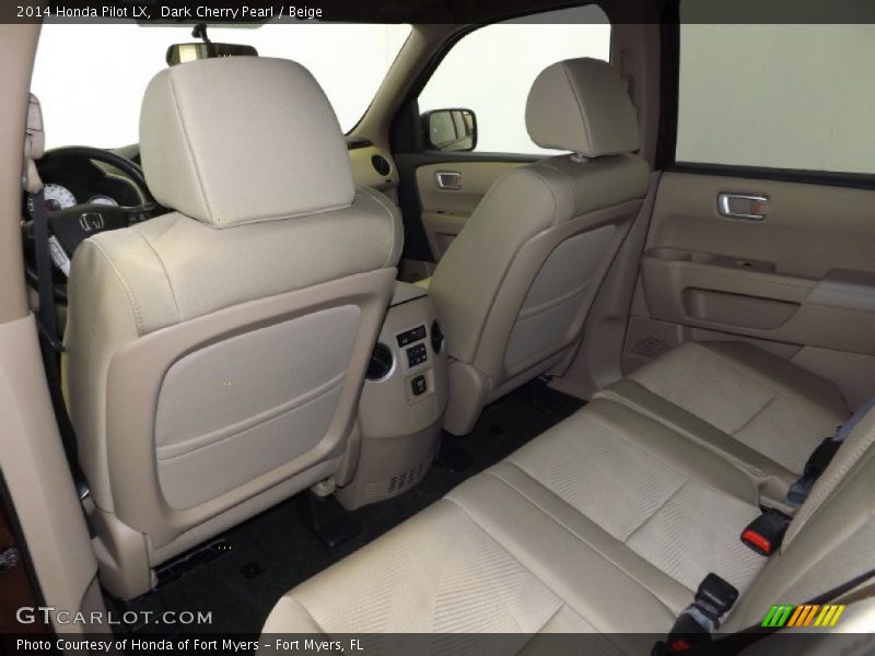 Dark Cherry Pearl / Beige 2014 Honda Pilot LX