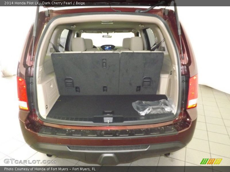 Dark Cherry Pearl / Beige 2014 Honda Pilot LX