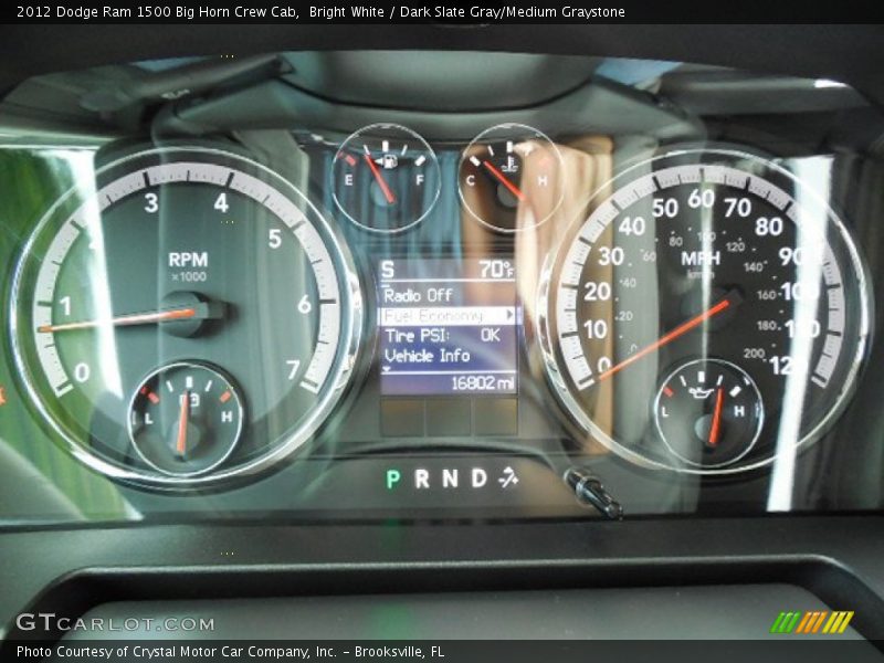 Bright White / Dark Slate Gray/Medium Graystone 2012 Dodge Ram 1500 Big Horn Crew Cab