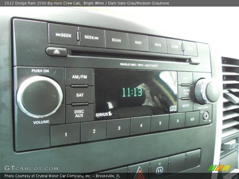 Bright White / Dark Slate Gray/Medium Graystone 2012 Dodge Ram 1500 Big Horn Crew Cab