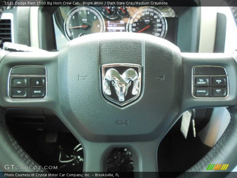 Bright White / Dark Slate Gray/Medium Graystone 2012 Dodge Ram 1500 Big Horn Crew Cab