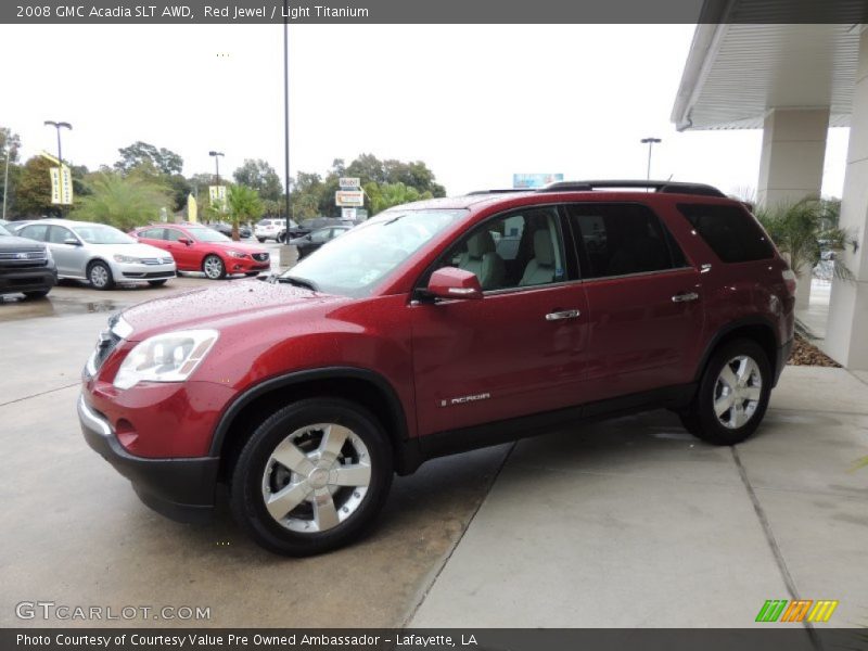 Red Jewel / Light Titanium 2008 GMC Acadia SLT AWD