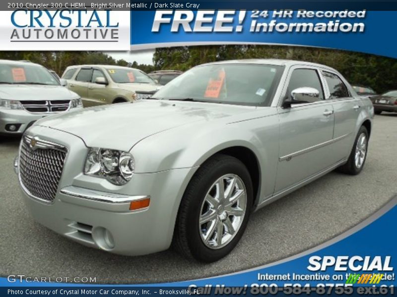 Bright Silver Metallic / Dark Slate Gray 2010 Chrysler 300 C HEMI