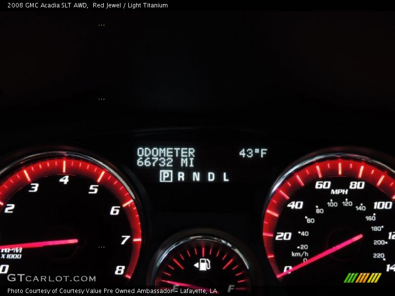 Red Jewel / Light Titanium 2008 GMC Acadia SLT AWD