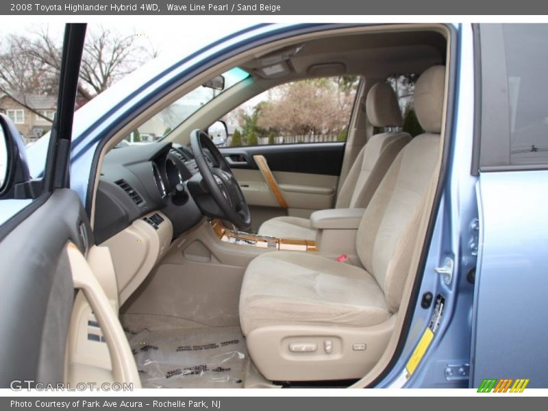 Front Seat of 2008 Highlander Hybrid 4WD