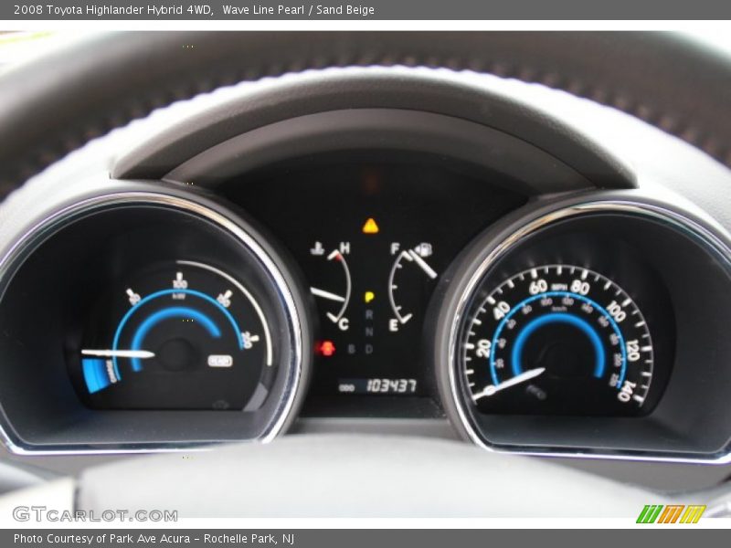 Wave Line Pearl / Sand Beige 2008 Toyota Highlander Hybrid 4WD