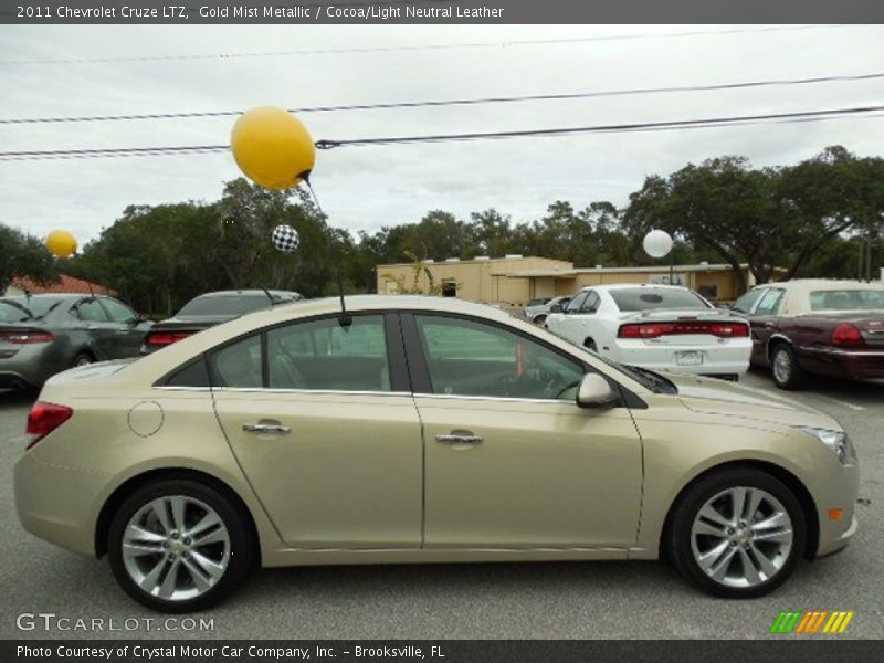 Gold Mist Metallic / Cocoa/Light Neutral Leather 2011 Chevrolet Cruze LTZ