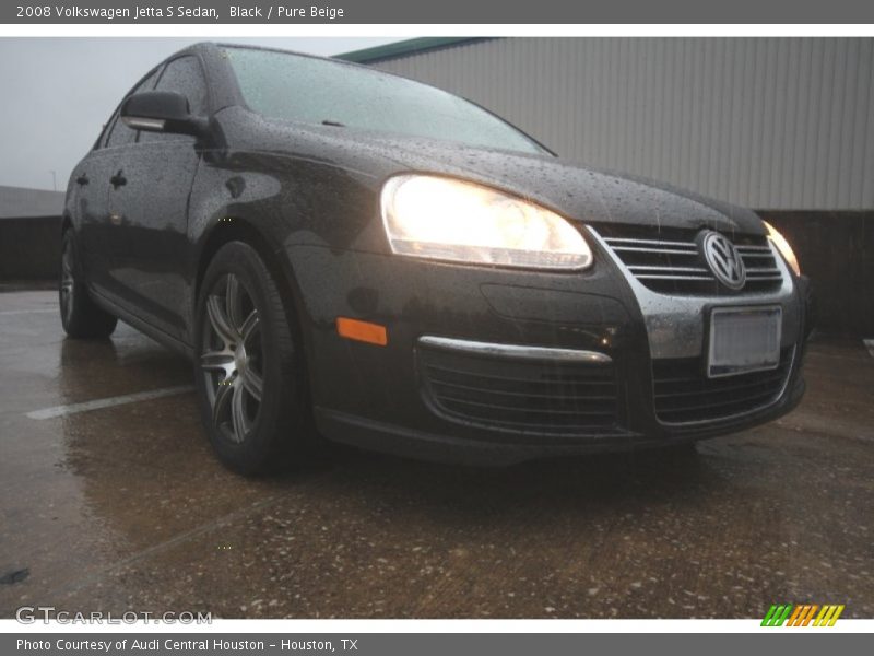Black / Pure Beige 2008 Volkswagen Jetta S Sedan