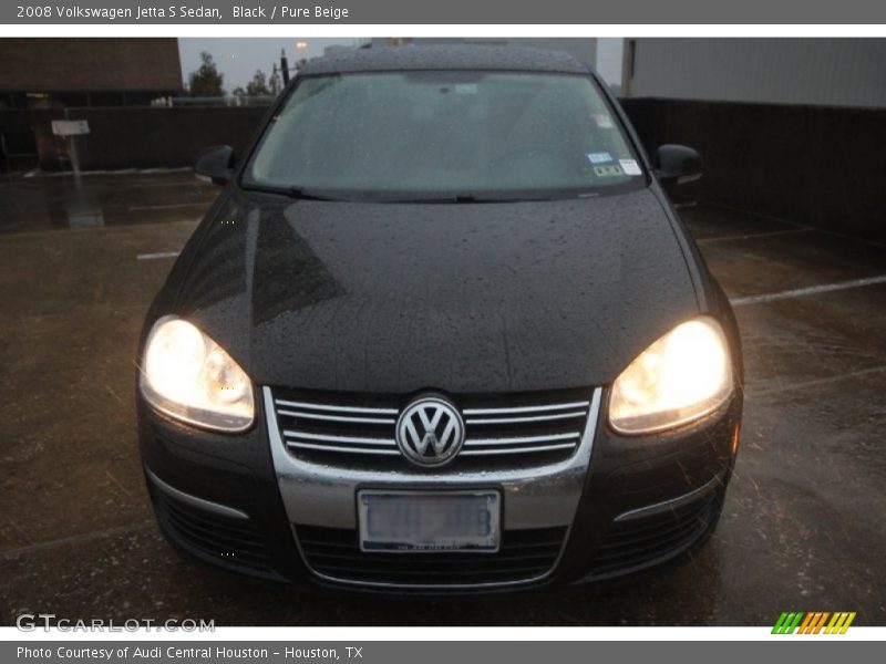 Black / Pure Beige 2008 Volkswagen Jetta S Sedan