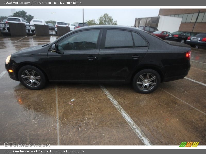 Black / Pure Beige 2008 Volkswagen Jetta S Sedan