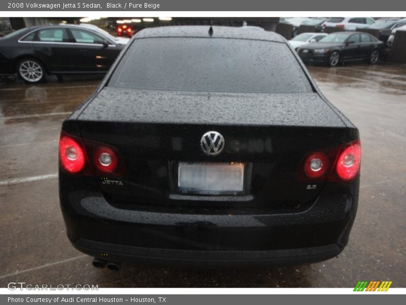 Black / Pure Beige 2008 Volkswagen Jetta S Sedan