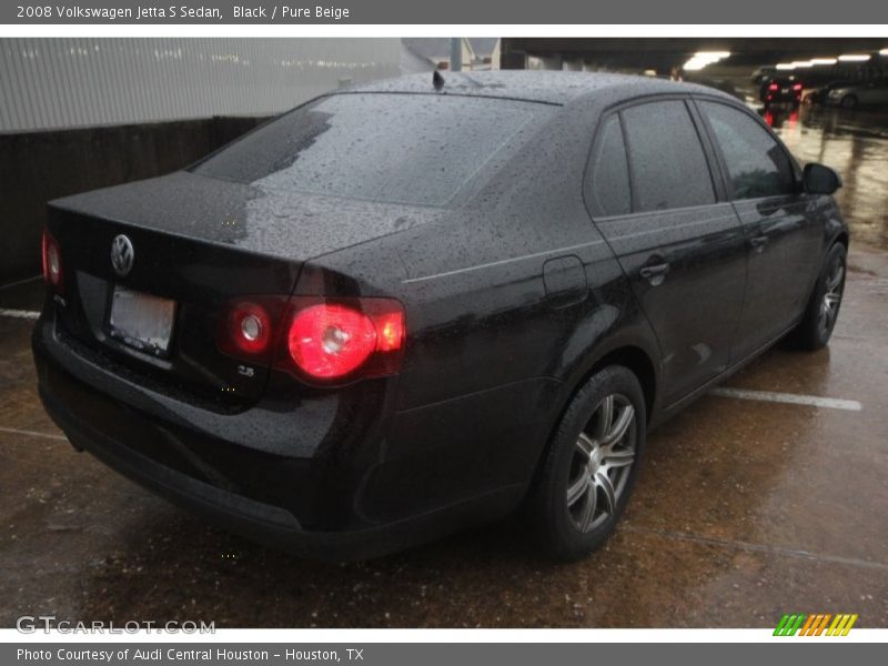 Black / Pure Beige 2008 Volkswagen Jetta S Sedan