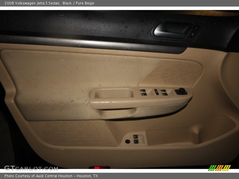 Black / Pure Beige 2008 Volkswagen Jetta S Sedan