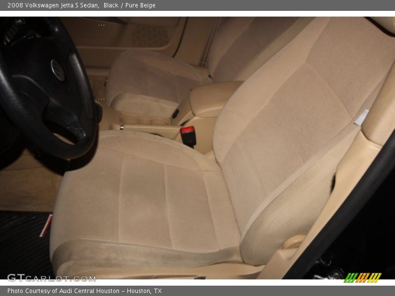 Black / Pure Beige 2008 Volkswagen Jetta S Sedan