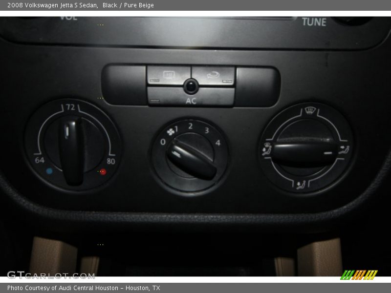 Black / Pure Beige 2008 Volkswagen Jetta S Sedan