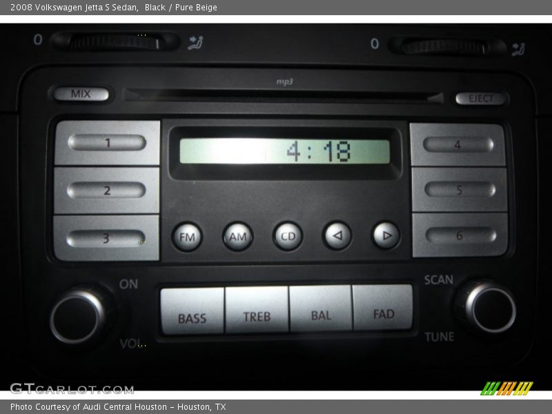Black / Pure Beige 2008 Volkswagen Jetta S Sedan