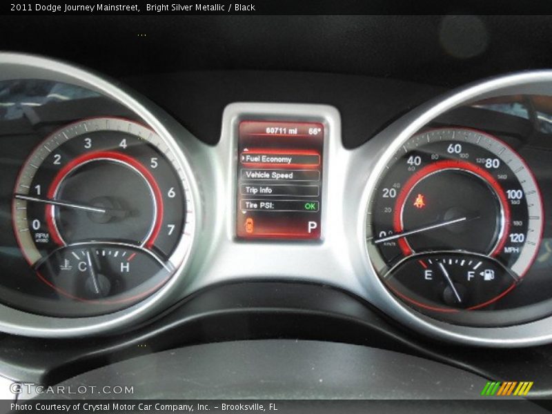 Bright Silver Metallic / Black 2011 Dodge Journey Mainstreet