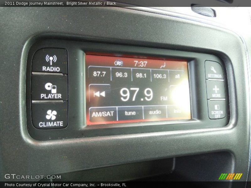 Bright Silver Metallic / Black 2011 Dodge Journey Mainstreet