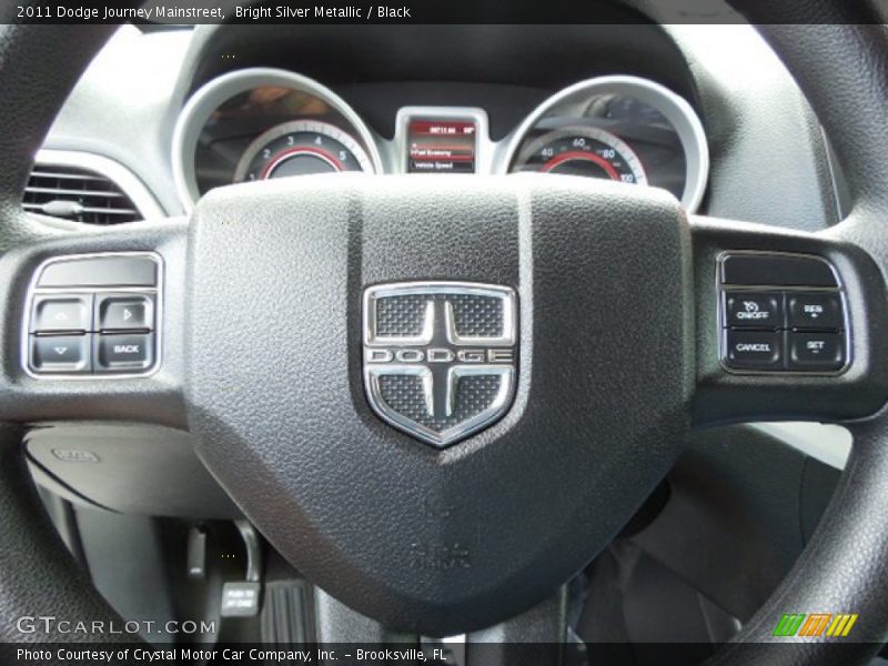 Bright Silver Metallic / Black 2011 Dodge Journey Mainstreet