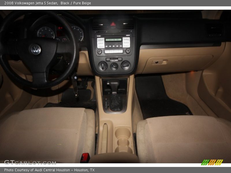 Black / Pure Beige 2008 Volkswagen Jetta S Sedan