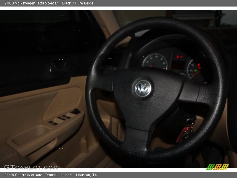 Black / Pure Beige 2008 Volkswagen Jetta S Sedan