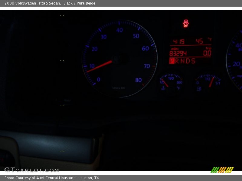 Black / Pure Beige 2008 Volkswagen Jetta S Sedan