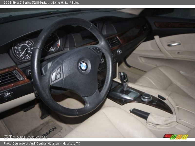 Alpine White / Beige 2008 BMW 5 Series 528i Sedan