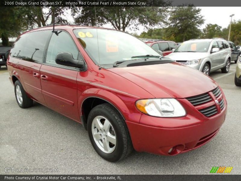 Inferno Red Crystal Pearl / Medium Slate Gray 2006 Dodge Grand Caravan SXT