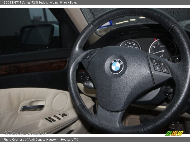 Alpine White / Beige 2008 BMW 5 Series 528i Sedan